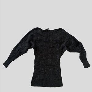 bebe Black Textured Women's Sweater